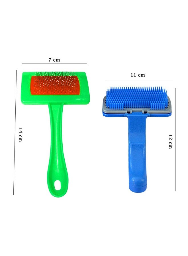 إيميلي بيتس مجموعة العناية بالشعر للكلاب والقطط والجراء والأرانب - فرشاة تنظيف ذاتية مع مفتاح ضغط، فرشاة إزالة شعر الكلاب للكلاب الصغيرة والمتوسطة الحجم (قد يختلف اللون، عبوة من قطعتين) - Image 5