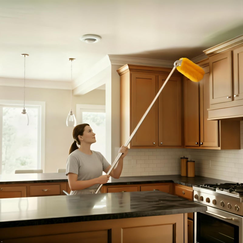 EHOMGUI Long Handle Dusters for Cleaning with 2 Replacement Heads, Washable Cleaning Duster Kit with Laundry Mesh Bag, Cobweb Duster, Extendable Dusting Tool for Home and Office - Image 4