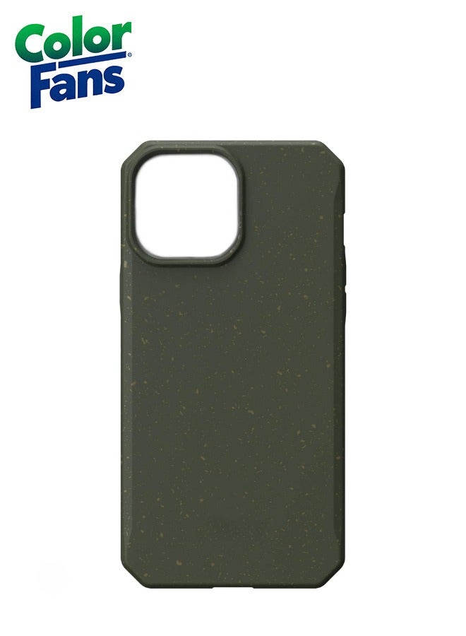 Color Fans Apple iPhone 13 Pro Max Case 6.7" Outback Bio Ultra Thin Eco-Friendly Protective Cover Fully Biodegradable and Compostable Compatible with Wireless Charging - Olive - Image 2