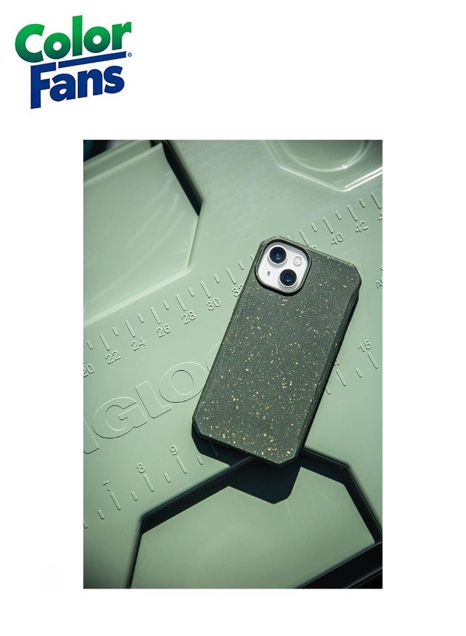 Color Fans Apple iPhone 13 Pro Max Case 6.7" Outback Bio Ultra Thin Eco-Friendly Protective Cover Fully Biodegradable and Compostable Compatible with Wireless Charging - Olive - Image 4