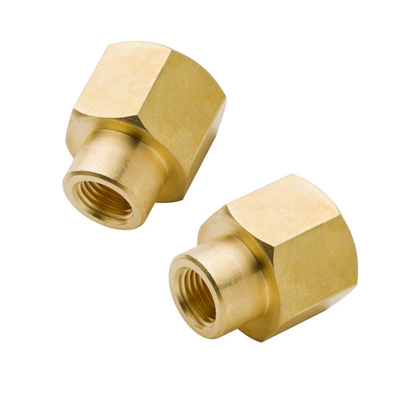 Legines Brass Reducing Coupling 1/2"" Npt Female X 1/4"" Npt Female Hex Reducer Coupler Adapter Pipe Fitting 1200Psi (Pack Of 2) - Image 1