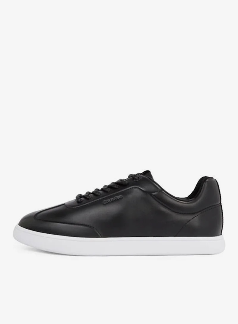 CALVIN KLEIN CUPSOLE LACE UP LEATHER TRAINERS