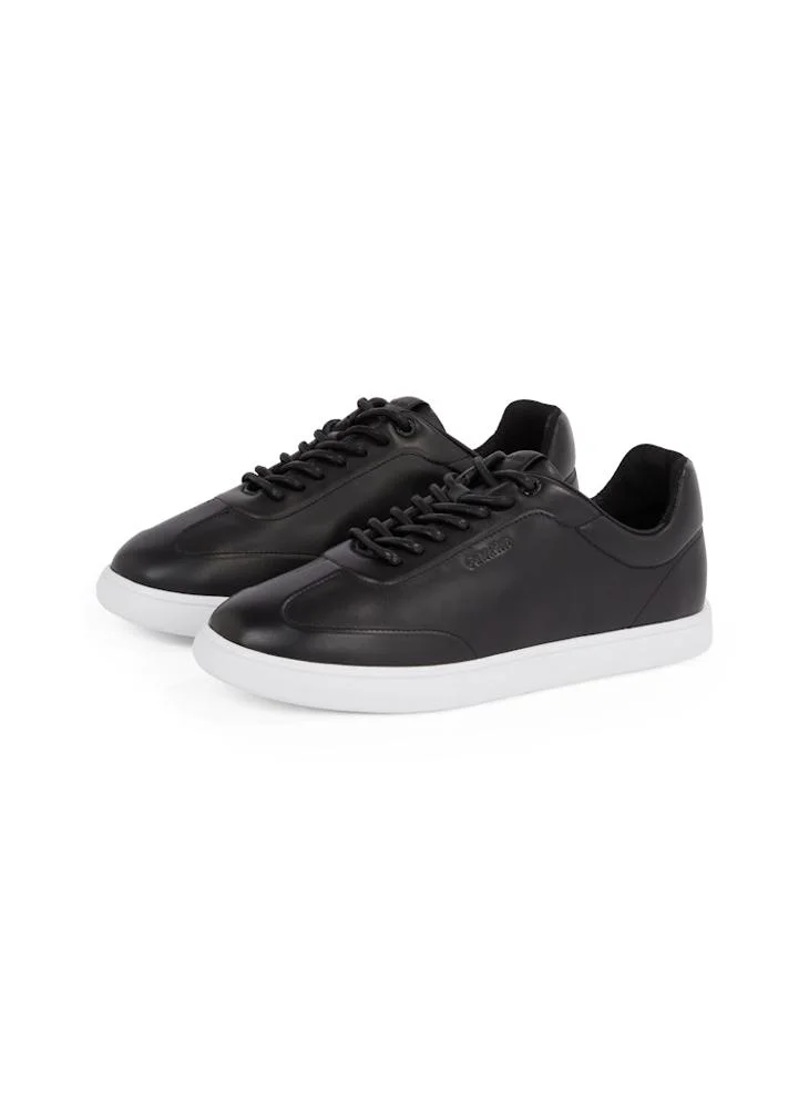 CALVIN KLEIN CUPSOLE LACE UP LEATHER TRAINERS