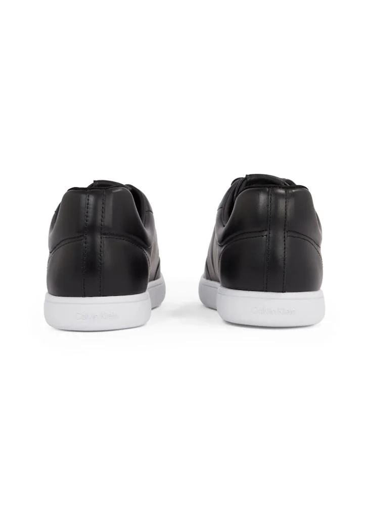 CALVIN KLEIN CUPSOLE LACE UP LEATHER TRAINERS
