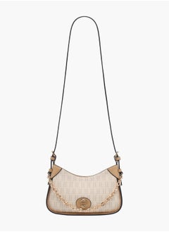 ELLE Womens Monogram Print Crossbody Bag With Adjustable Strap And Zip Closure  - Image 2