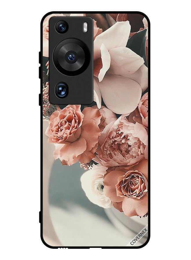Covernex Protective Case Cover For Huawei P60 Pro Bouquet Of Beautiful Peach Flowers - Image 1