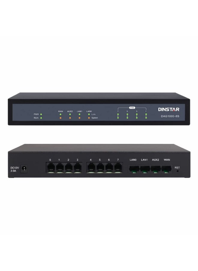 Dinstar DAG1000-8S FXS Analog VoIP Gateway: Versatile, Simple Operation, 8 FXS Ports - Image 1