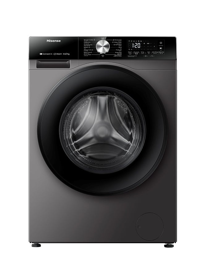 Hisense Front Load Washer And Dryer Combo Inverter WiFi Titanium Grey 10 kg WD3S1043BT6 Grey - Image 1