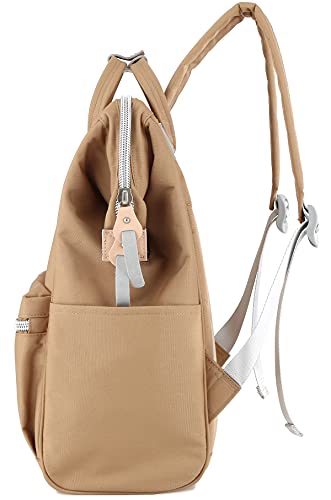 himawari Laptop Backpack for Women&Men Travel With USB Charging Port Large Business Bag Water Resistant College Computer Doctor (1881-Camel, Regular) - Image 3