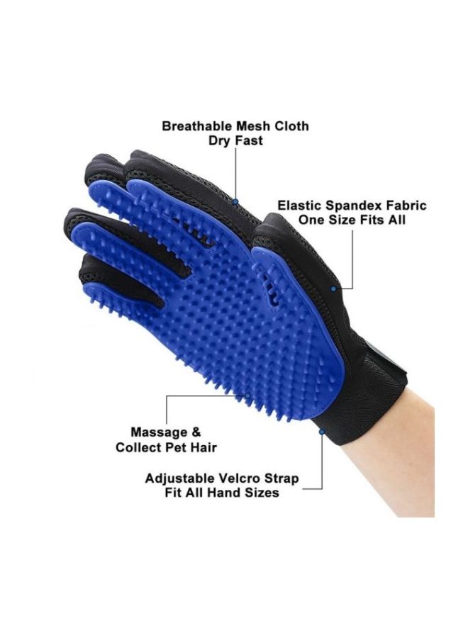 NIBEMINENT Grooming Massage Glove Blue - Image 2