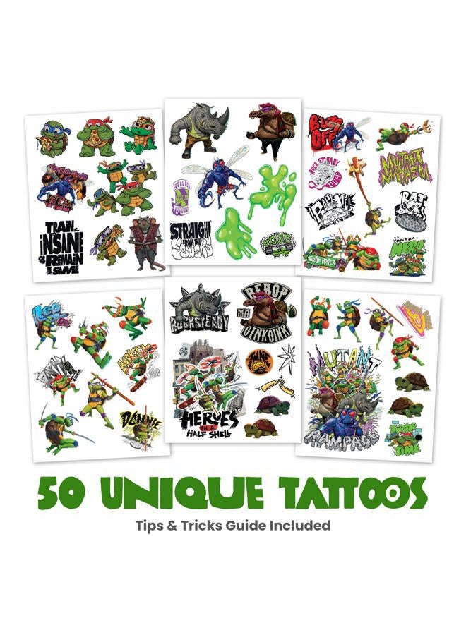 SAVVi Teenage Mutant Ninja Turtles Temporary Tattoos for Kids (50 pack). Made in the USA w Certified Safe Ink. Kids Birthday Party Supplies & Party Favors. Temporary Tattoos Stickers Set for Girls and Boys - Image 2