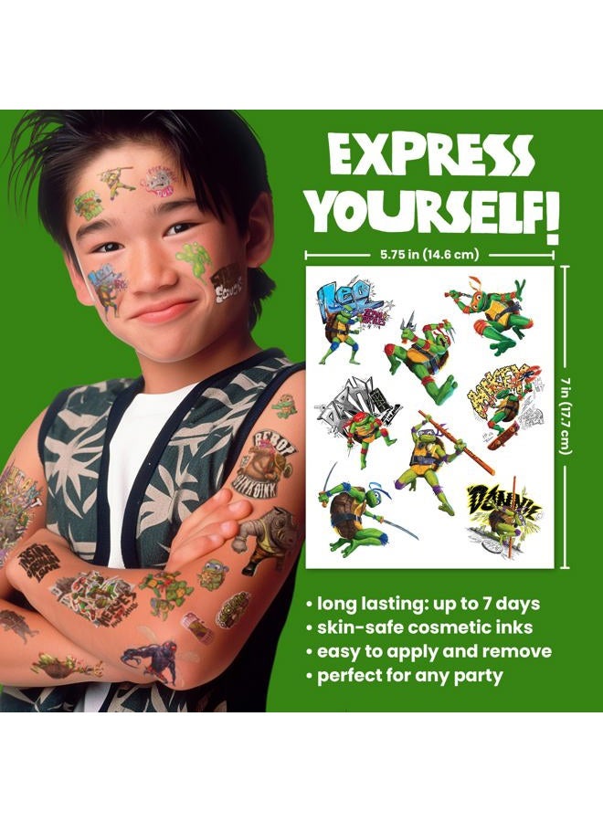 SAVVi Teenage Mutant Ninja Turtles Temporary Tattoos for Kids (50 pack). Made in the USA w Certified Safe Ink. Kids Birthday Party Supplies & Party Favors. Temporary Tattoos Stickers Set for Girls and Boys - Image 3