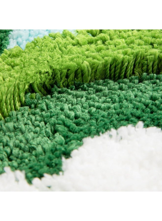 general Green Moss Bath Mats, Cute Funny Bathroom Décor Indoor Doormat Soft Non Slip Washable Bathroom Rugs for Shower, Tub, Bedroom 31"×20" - Image 4