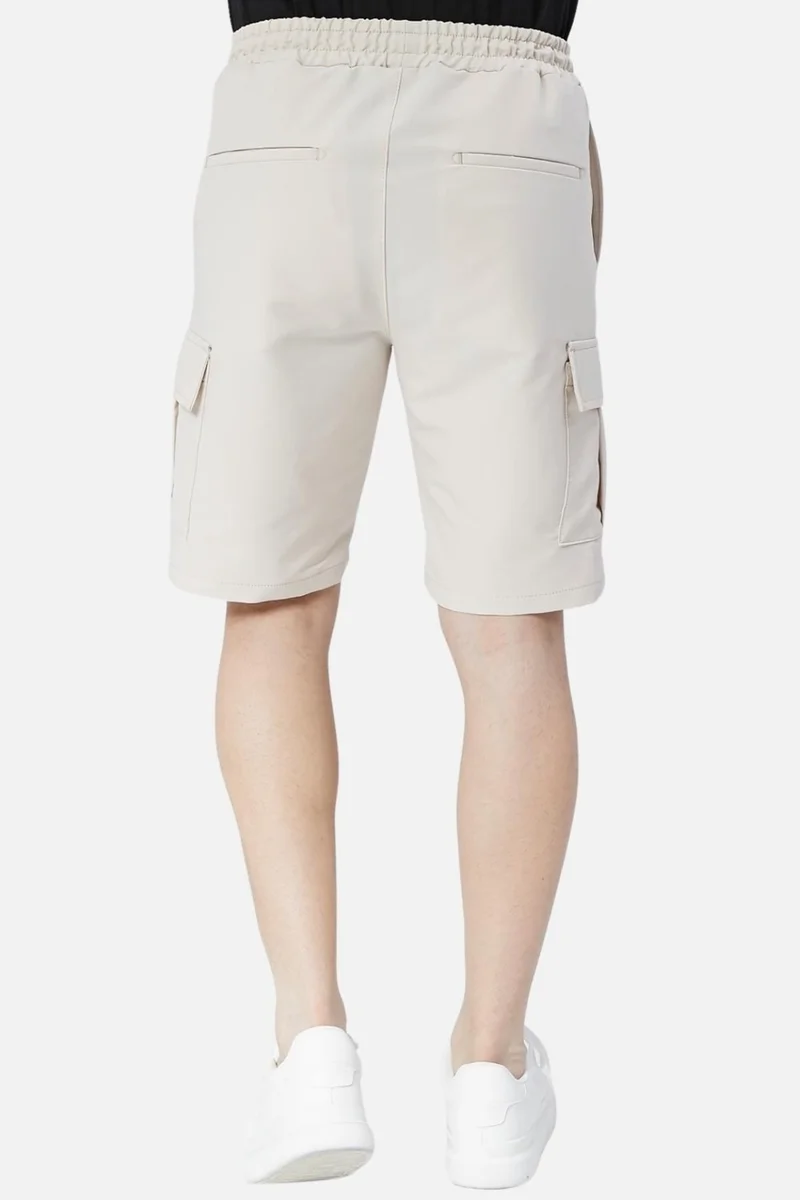 Cedy Denim Standard Fit Lace-Up Men's Shorts with Elastic Waist Cargo Pocket C360