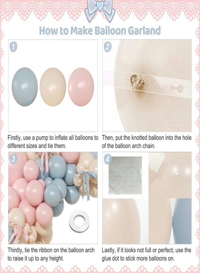 NUTTYBASH Gender Reveal Balloon Arch Kit, 141Pcs Pink Blue Sand White Balloons with Bows for Boy or Girl Gender Reveal Decorations Baby Shower Boho Bachelorette Birthday Party Supplies - Image 5