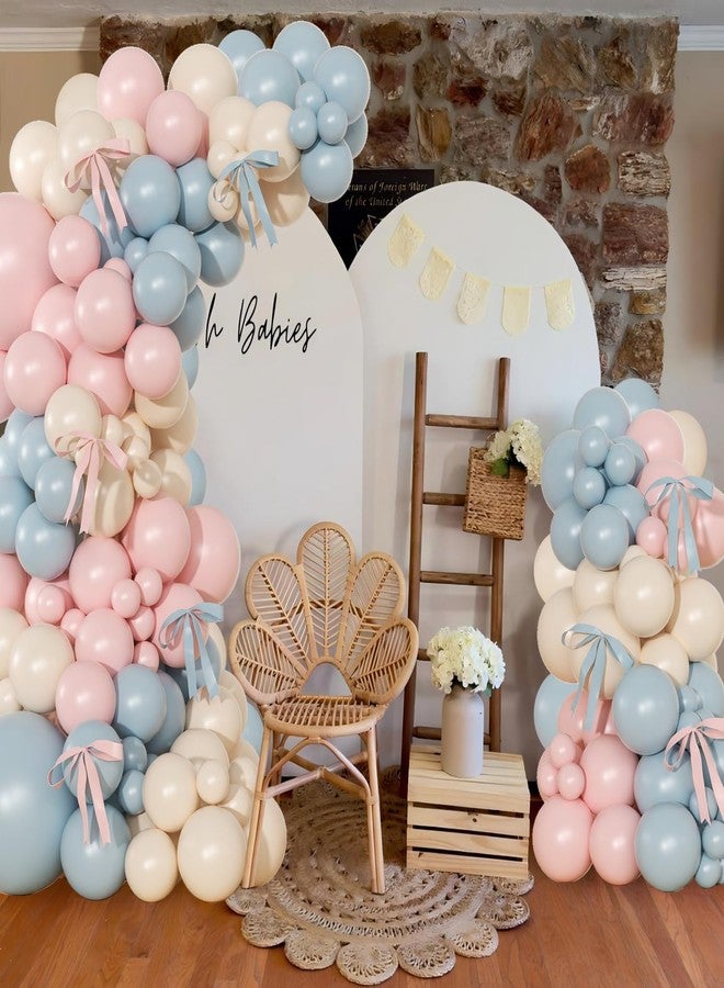 NUTTYBASH Gender Reveal Balloon Arch Kit, 141Pcs Pink Blue Sand White Balloons with Bows for Boy or Girl Gender Reveal Decorations Baby Shower Boho Bachelorette Birthday Party Supplies - Image 4