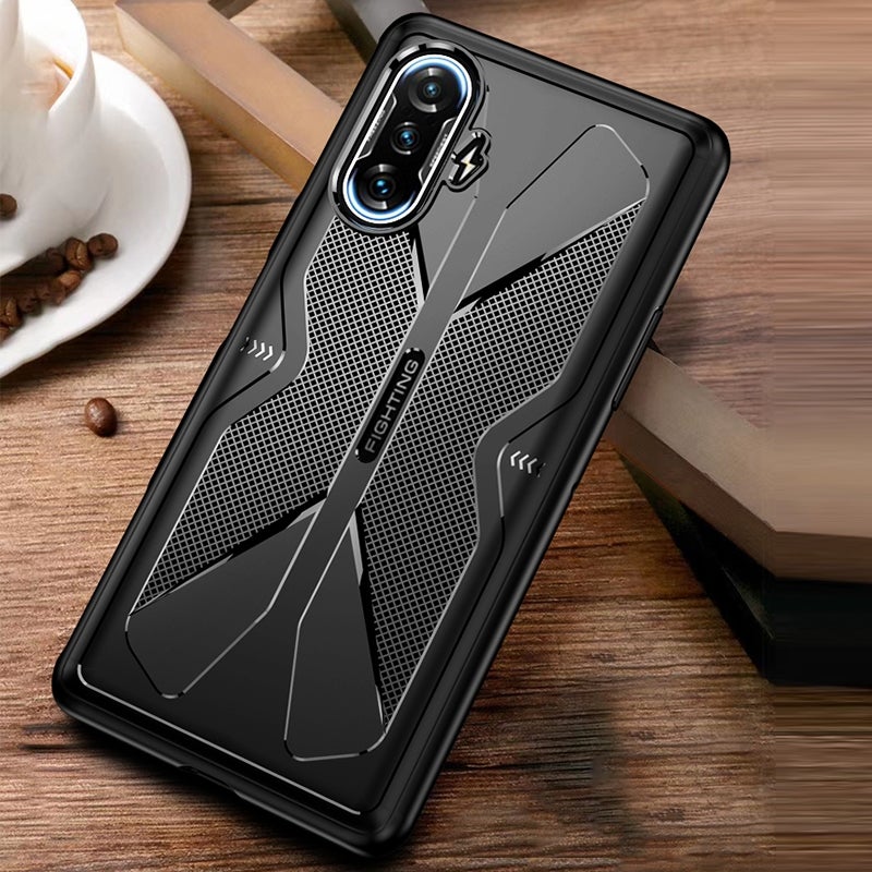 BURAQ Case Cover For Xiaomi Redmi K40 Gaming TPU Cooling Gaming Phone All-inclusive Shockproof Case(Black) - Image 1