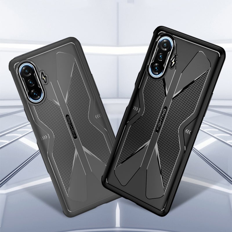 BURAQ Case Cover For Xiaomi Redmi K40 Gaming TPU Cooling Gaming Phone All-inclusive Shockproof Case(Black) - Image 3