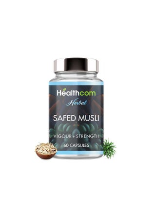Healthcom Safed Musli Extract 60 Capsules 500mg | Natural Immunity Booster | Enhances Energy, Sports Performance & Stamina | Supports Healthy Bones, Fast Recovery & Overall Wellness - pzsku/Z93CADEB5BB237E7595A2Z/45/1751090033/6d51ebb5-d915-4cef-aa8e-60d8980e0beb