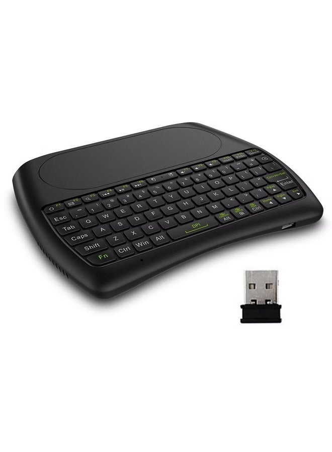 Wireless Colorful LED Backlight Handheld Remote Control For Android-Smart TV/PC/Notebook/Laptop 15.5 x 2.8 x 11.5cm Black 