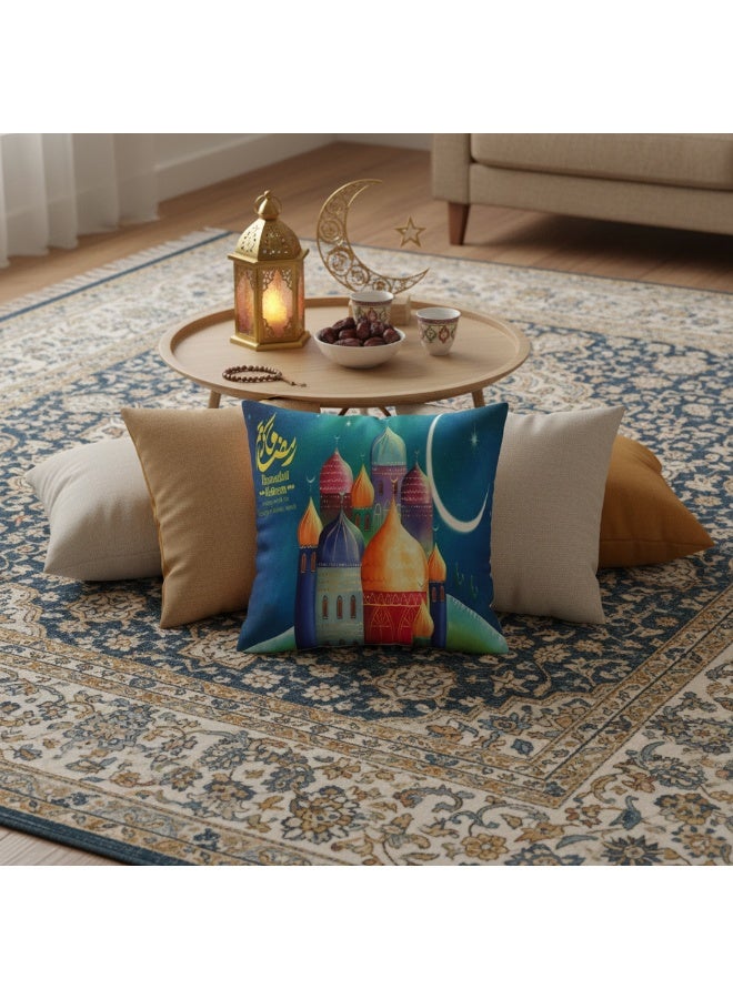 نجفة شوب كوفر كوشن رمضاني بتصميم إسلامي مميز، يُباع كغلاف فقط45*45 - Image 5