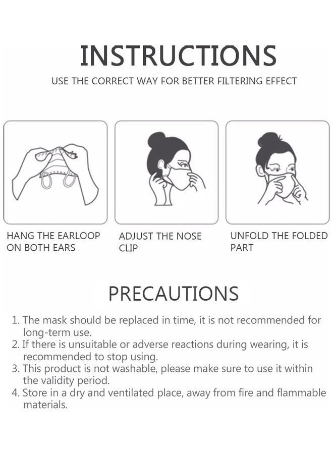 NIBEMINENT 50-Piece 3-Layer Disposable Face Mask - Image 4