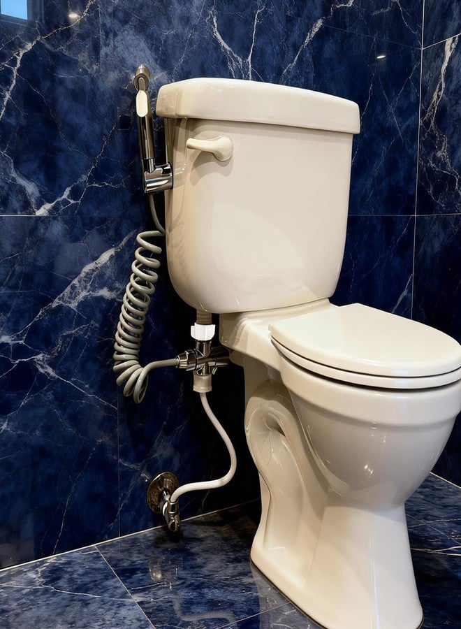 YRDL Bidet T Adapter with Shut off Valve,Metal T Valve for Bidet 7/8” X 7/8” X 1/2”or 3/8”,Tee Connector Bidet Attachment for Toilet… - Image 2