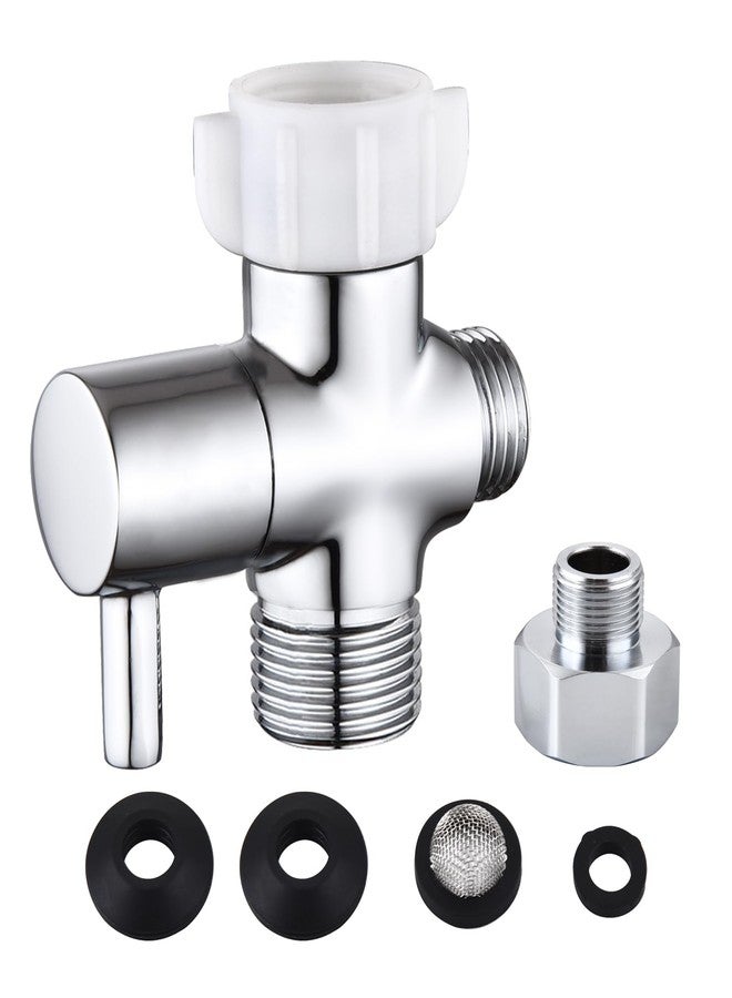 YRDL Bidet T Adapter with Shut off Valve,Metal T Valve for Bidet 7/8” X 7/8” X 1/2”or 3/8”,Tee Connector Bidet Attachment for Toilet… - Image 1