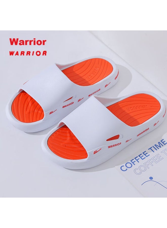 Pull Back Warrior Soft Cushion Thick-soled Men's Sports Indoor And Outdoor Wear-resistant Non-slip Sandals Hl3992 White Orange Size 46-47 - Image 3