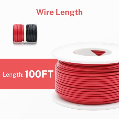 FIRMERST 22 Gauge 100 Feet Solid Core Tinned Copper Hook up Wire Kit - 2 Colors - Image 5