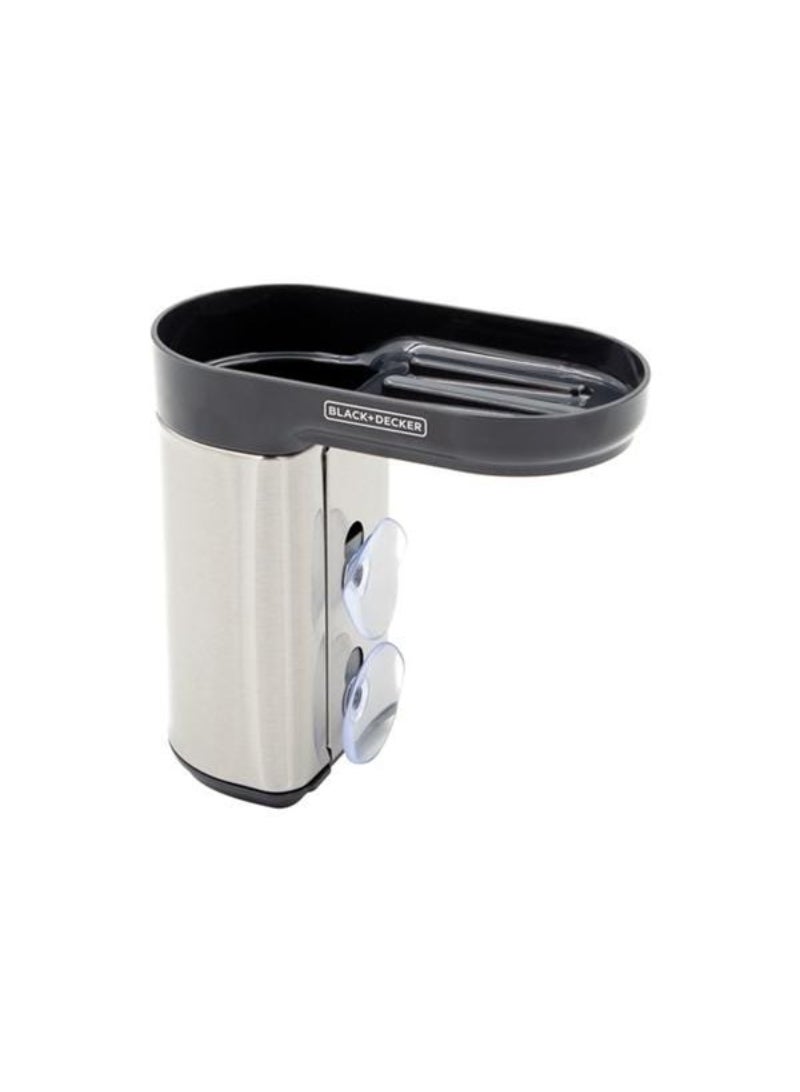 Black+Decker Inside Sink Tidy Storage Caddy Silver and Black 63889 - Image 2