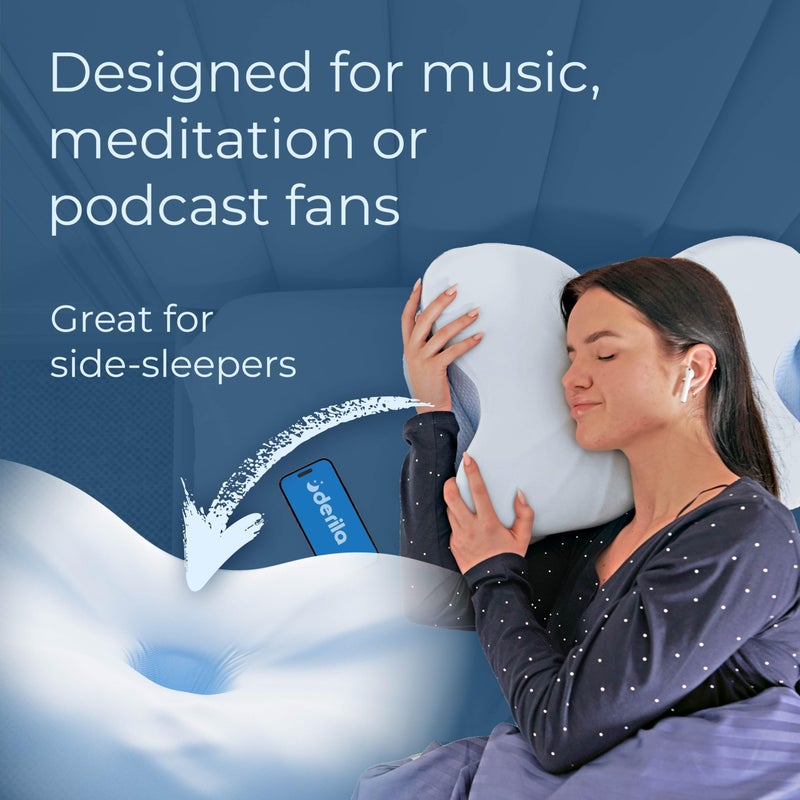 Derila Ergo Cervical Neck Pillow for Sleeping Pillow Contour Memory Foam Pillows for Back, Side Sleeper Pillows 21.25 x 14.17 x 4.72 inches - Image 5