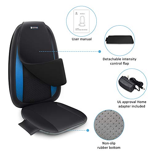 COMFIER مُدَلِّك الظهر COMFIER بتقنية الشياتسو مع حرارة، وسادة تدليك عميق، وسادة كرسي تدليك للظهر بالكامل، مُدَلِّك للجسم للاستخدام في المنزل أو المكتب، هدية - Image 4