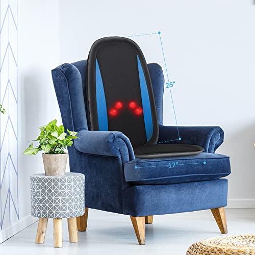 COMFIER مُدَلِّك الظهر COMFIER بتقنية الشياتسو مع حرارة، وسادة تدليك عميق، وسادة كرسي تدليك للظهر بالكامل، مُدَلِّك للجسم للاستخدام في المنزل أو المكتب، هدية - Image 5