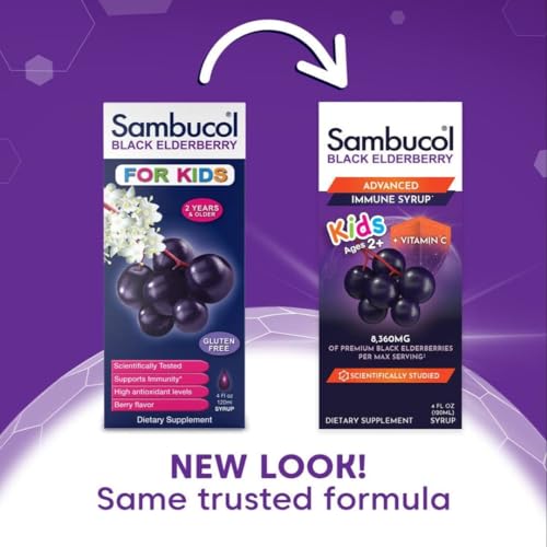 Sambucol Black Elderberry Syrup for Kids - Elderberry Extract Kids, Kids Elderberry Syrup, Black Elderberry for Kids, Kids Immune Support - 4 Fl Oz - Image 2