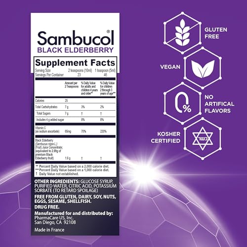 Sambucol Black Elderberry Syrup for Kids - Elderberry Extract Kids, Kids Elderberry Syrup, Black Elderberry for Kids, Kids Immune Support - 4 Fl Oz - Image 4