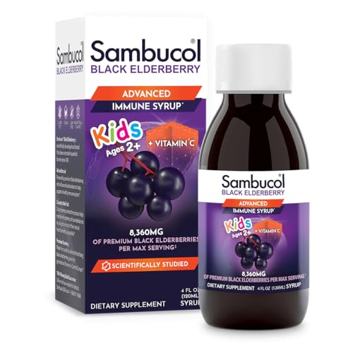 Sambucol Black Elderberry Syrup for Kids - Elderberry Extract Kids, Kids Elderberry Syrup, Black Elderberry for Kids, Kids Immune Support - 4 Fl Oz - Image 1