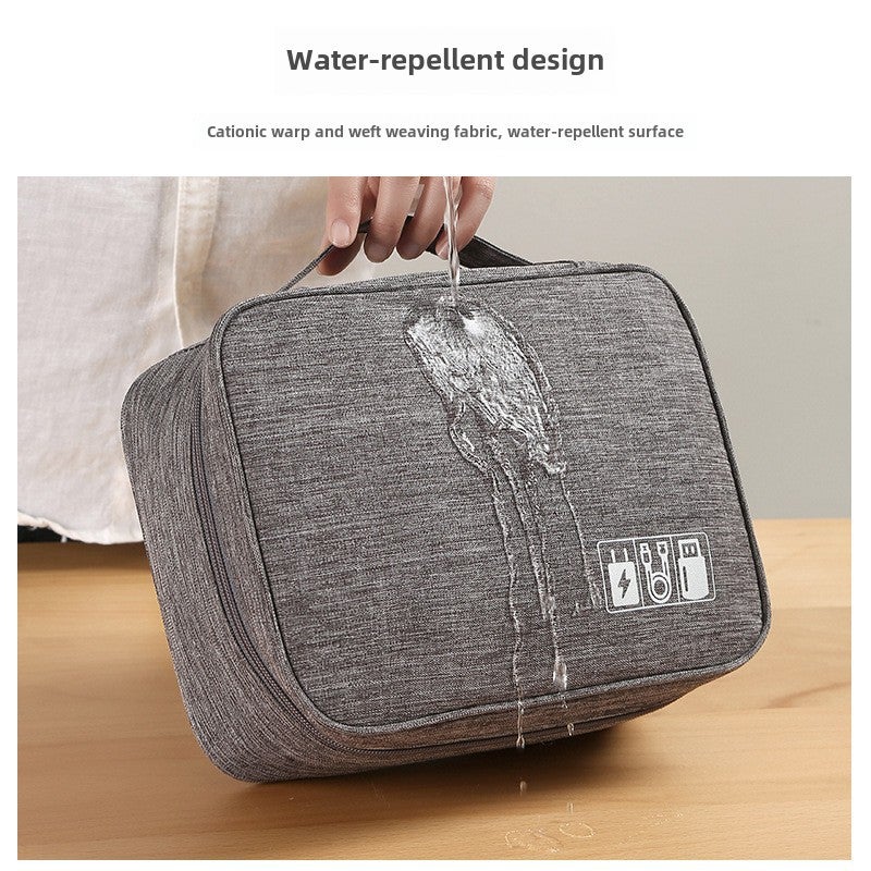 Digital Storage Bag Sky Blue Compact & Portable - Durable Protective Organizer Versatile Storage Pouch for Travel Home Desktop Digital Accessories - Image 5