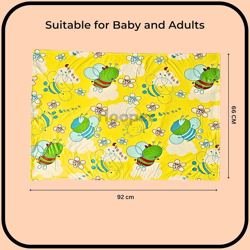Hooper Water Proof Bed Protector for Baby Urine - Plastic Sheet for Bed Wetting -Thin, Soft, Easy to Fold & Carry, Medium Size, Pack of 3, Assorted Trendy Prints, Design1 - Image 3
