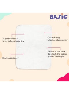 Basic Quick Dry Pads Insert | Diaper Liner For Adjustable Cloth Diaper,Washable & Reusable (Compatible With Basic Diapers) |Freesize Cloth Diaper-Unisex Baby,Pack Of 3 - pzsku/Z93CB893ACD6FF14F2607Z/45/_/1733729725/eaeda2a3-f85d-458e-b540-aab4ddfad03d