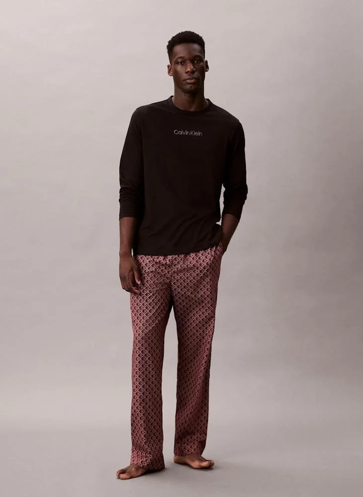 CALVIN KLEIN Long Sleeve Cotton Poplin Pyjama Set