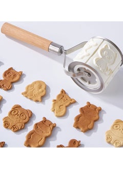 Excefore Rolling Baking Molds Cookie Cutters Set - Cartoon Animal Cookie Cutter, Reusable Biscuit Cutter with 32 Animals Patterns Embossed Cookie Stamps  - Image 5