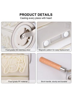 Excefore Rolling Baking Molds Cookie Cutters Set - Cartoon Animal Cookie Cutter, Reusable Biscuit Cutter with 32 Animals Patterns Embossed Cookie Stamps  - Image 3