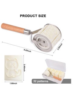 Excefore Rolling Baking Molds Cookie Cutters Set - Cartoon Animal Cookie Cutter, Reusable Biscuit Cutter with 32 Animals Patterns Embossed Cookie Stamps  - Image 4