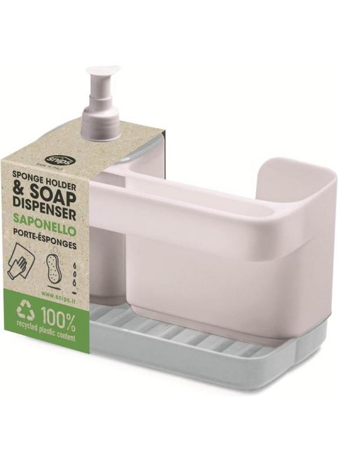 سنيبس مجموعة غسيل الأطباق مع موزع الصابون باللونين الأبيض والرمادي 000769 - Image 3