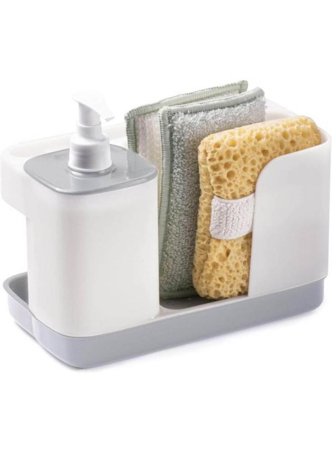 سنيبس مجموعة غسيل الأطباق مع موزع الصابون باللونين الأبيض والرمادي 000769 - Image 4