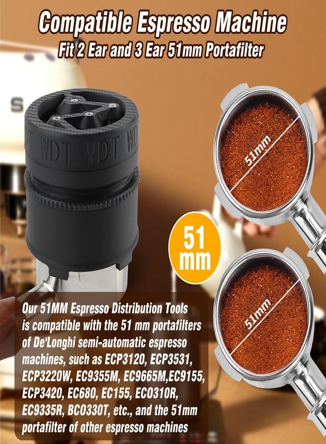 GUSUCIN WDT Tool Espresso, Espresso Distribution Tool Compatible with Breville Espresso Machine 51MM Bottomless Portafilter Baskets, Spinning Espresso Needle Stirrer, Espresso Machine Accessories - Image 4