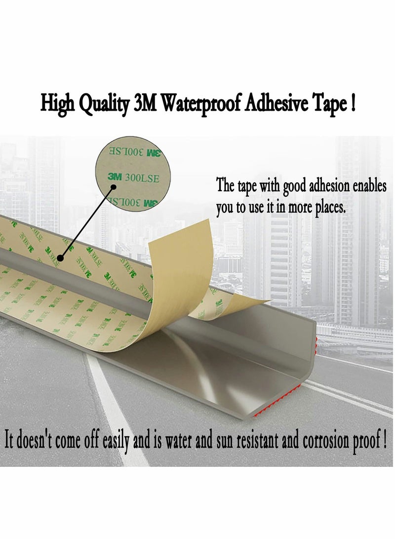 Stair Leading Edge Protector, Waterproof Anti-Slip Rubber Step Adhesive Decorative Protection Strip for Home School Nursing Indoor and Outdoor Steps(Yellow)  - Image 3