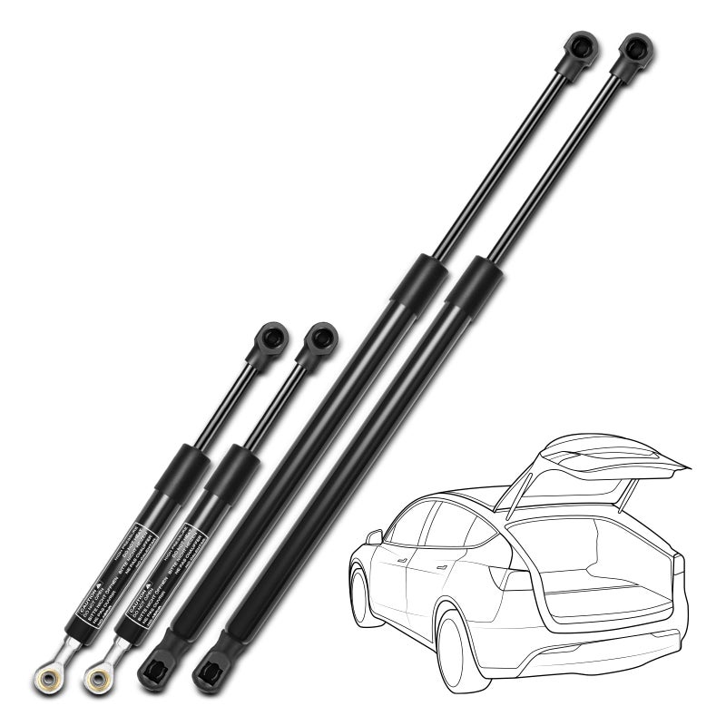 YHTAUTO Set of 4 Rear Liftgate and Window Glass Lift Supports Struts Replacement for Nissan Armada 20052009 Infiniti QX56 20042010 - Image 1