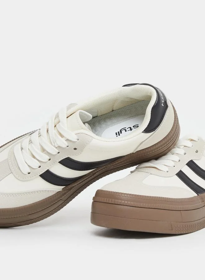 Styli Styli Women Striped Panel Sneakers